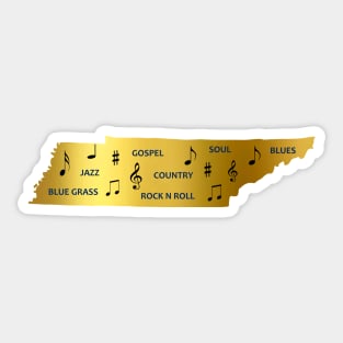 Tennessee Music Sticker